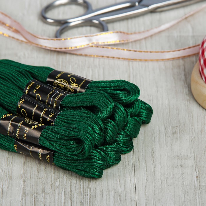 Мулине №4112,10±1м, цвет ярко-зелёный