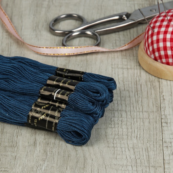 Мулине №2812,10±1м, цвет синий