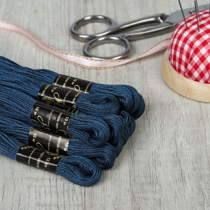 Мулине №6910,10±1м, цвет тёмно-синий