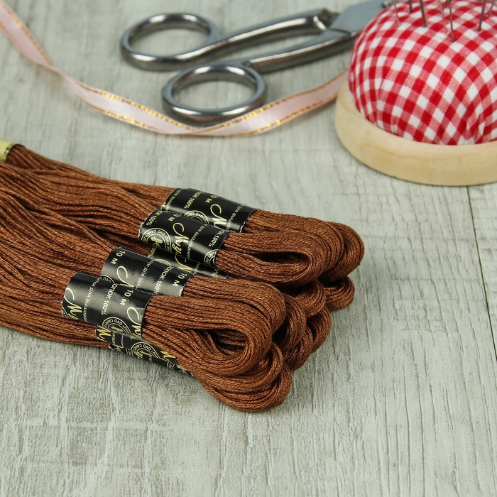 Мулине №6509,10±1м, цвет тёмно-коричневый