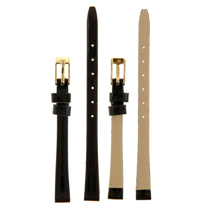 Ремешок для часов, женский, 8 мм, натуральная кожа, фактура крокодил