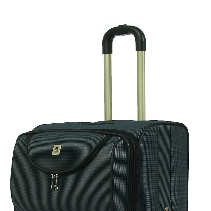 Чемодан с увеличением объёма, средний, 28", 110 л, 2 колеса, цвет тёмно-серый