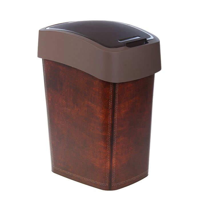 Контейнер для мусора 25 л "Flip Bin. Кожа", цвет МИКС