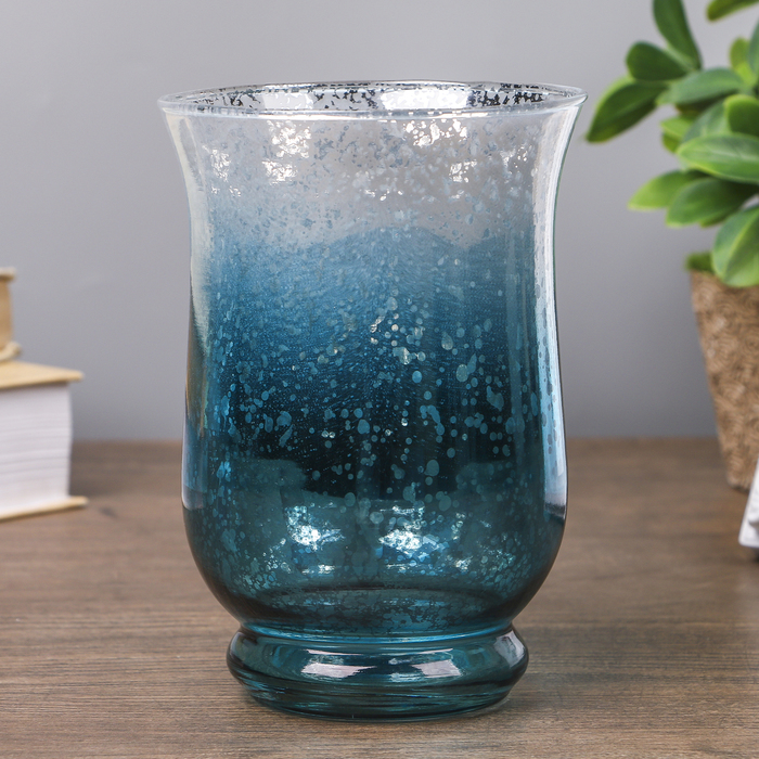 Подсвечник на 1 свечу "Мерцание" синева