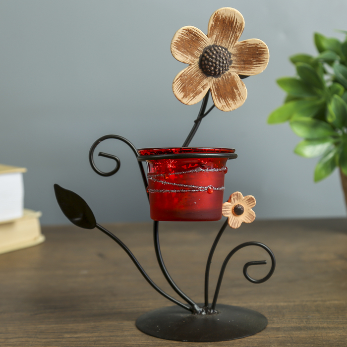 Подсвечник 1 свеча "Полевой цветок"