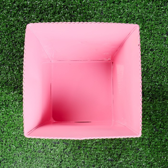 Кашпо "Сердца" квадратное, микс