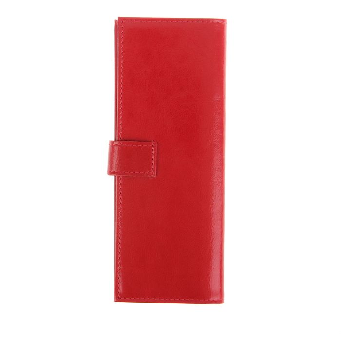 Визитница, 2 ряда, 24 листа, цвет красный