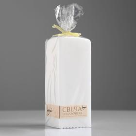 

Свеча квадратная призма, 6х15 см, белая лакированная