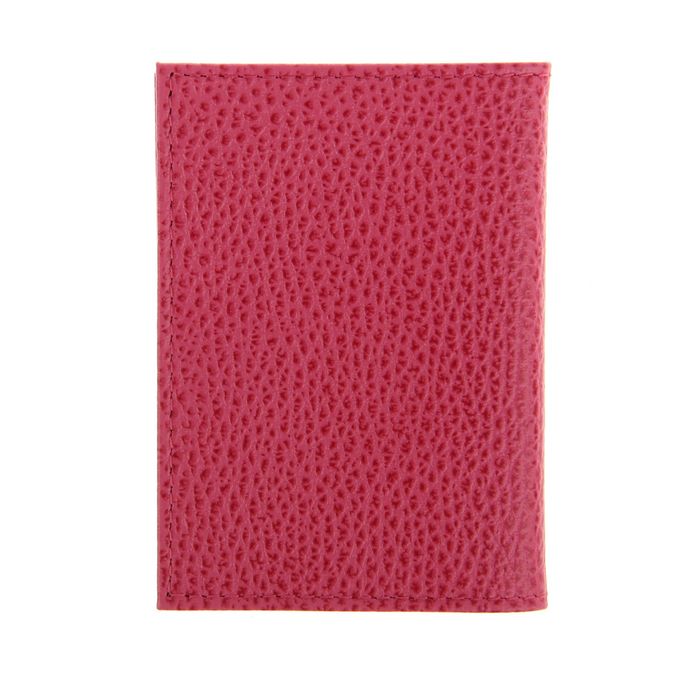 Визитница вертикальная, 1 ряд, 18 листов, флотер, цвет фуксия