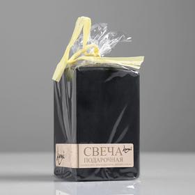 

Свеча квадратная призма, 6х10 см, чёрная лакированная