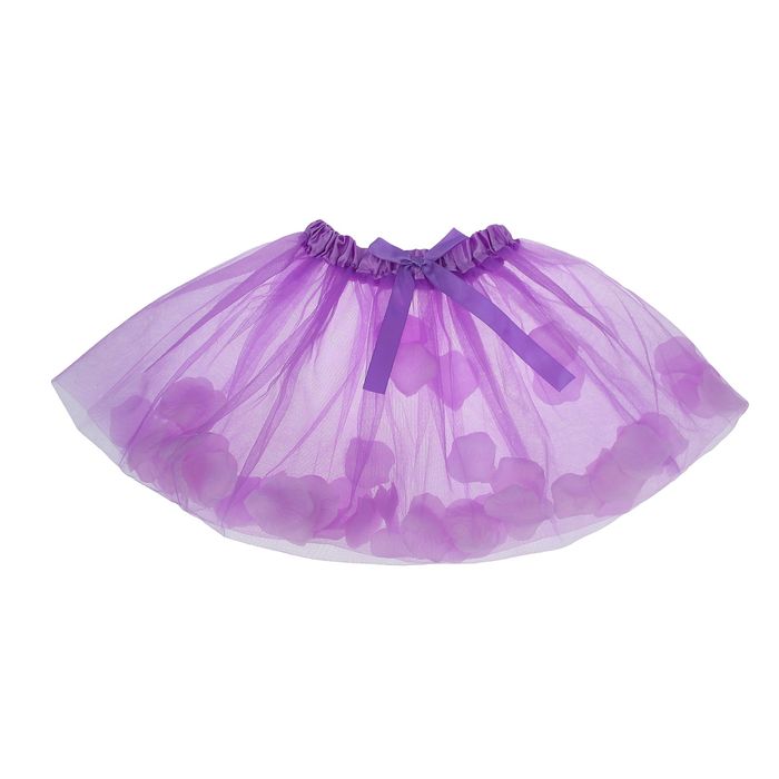 Карнавальная юбка, с лепестками роз, 4-6 лет, цвет фиолетовый