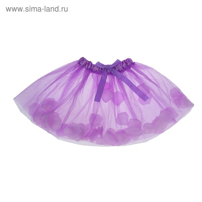 Карнавальная юбка, с лепестками роз, 4-6 лет, цвет фиолетовый