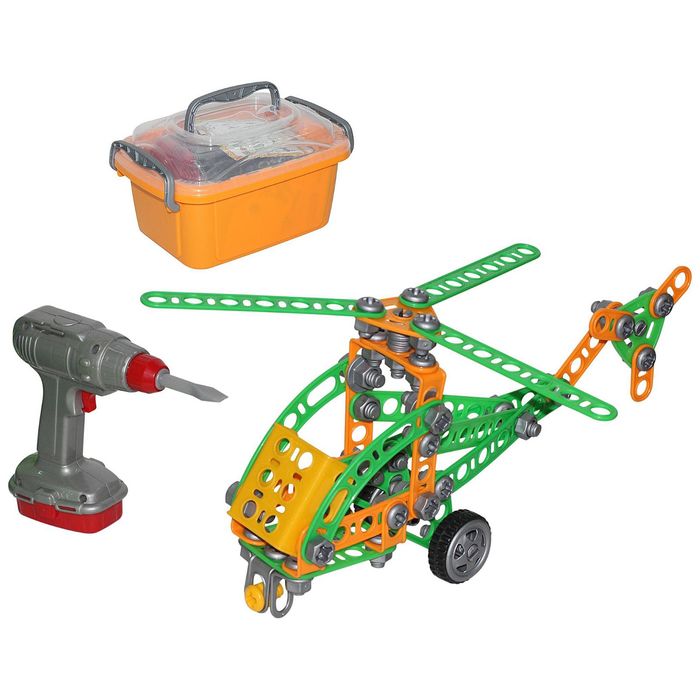 Конструктор "Вертолёт №1" в контейнере с крышкой, 130 деталей