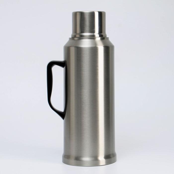 Термос с ручкой «Мегаполис», 2 л, 1 кружка, 6-8 ч, хром