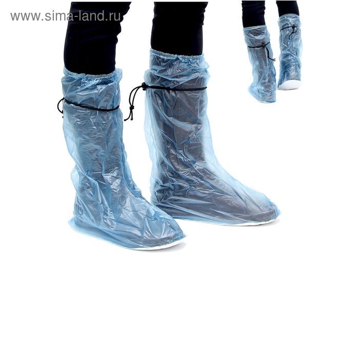 фото Чехлы для обуви "непромокайка", длина стопы 30см, голубые