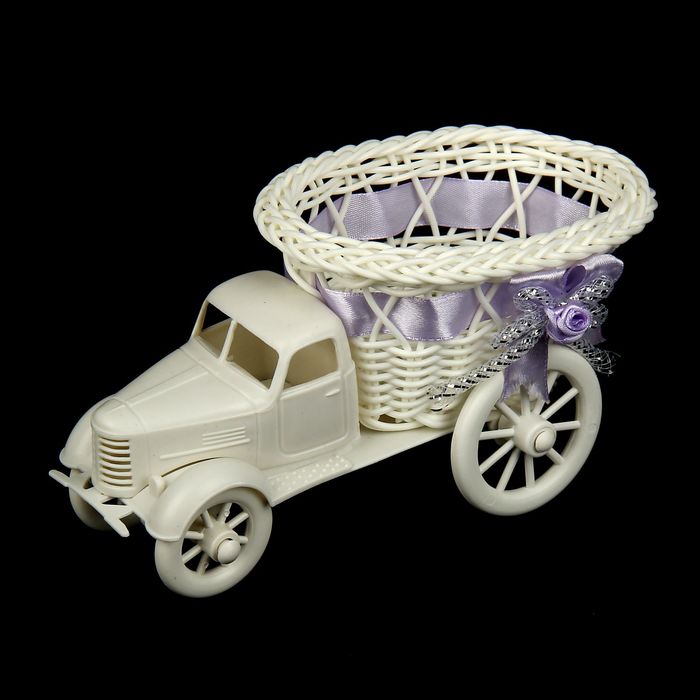 Корзина декоративная "Грузовичок с овальным кузовом" МИКС