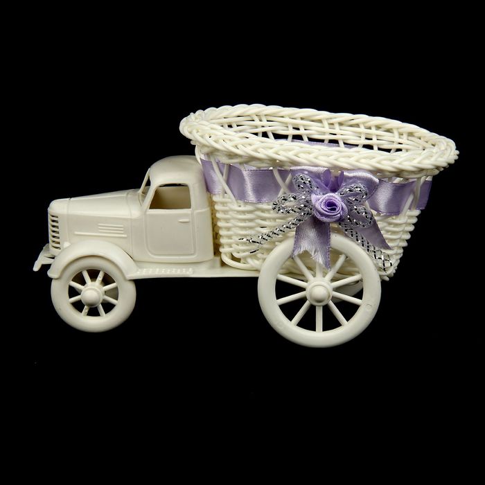 Корзина декоративная "Грузовичок с овальным кузовом" МИКС