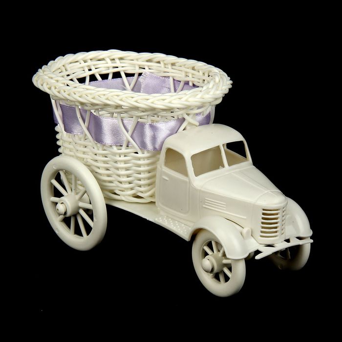 Корзина декоративная "Грузовичок с овальным кузовом" МИКС