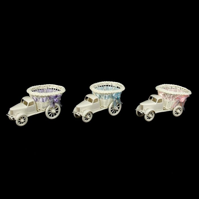 Корзина декоративная "Грузовичок с овальным кузовом" МИКС