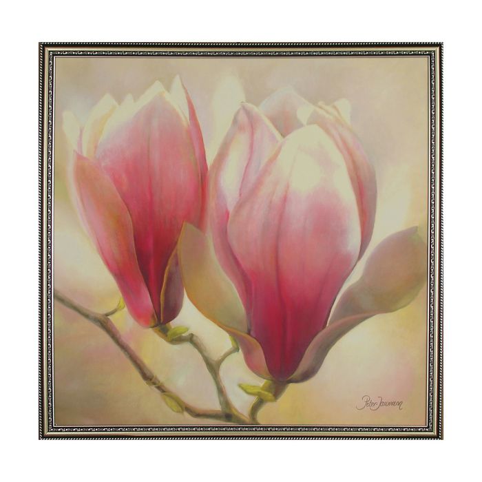 Картина "Бело-розовая магнолия"