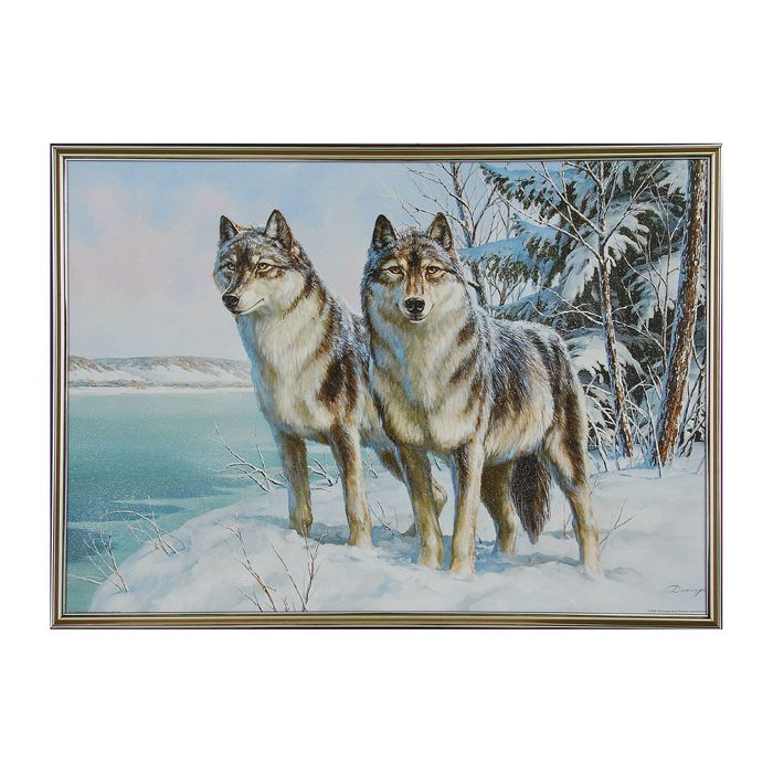 Картина "Волки на охоте"