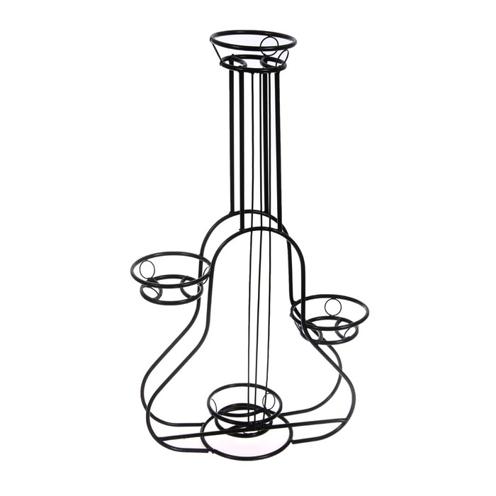 Подставка для цветов d=18 см "Гитара-4", цвет черный