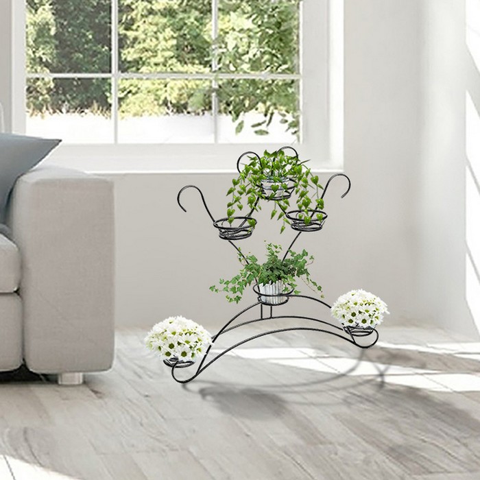 Подставка для цветов d=18 см "Стрекоза-6", цвет черный