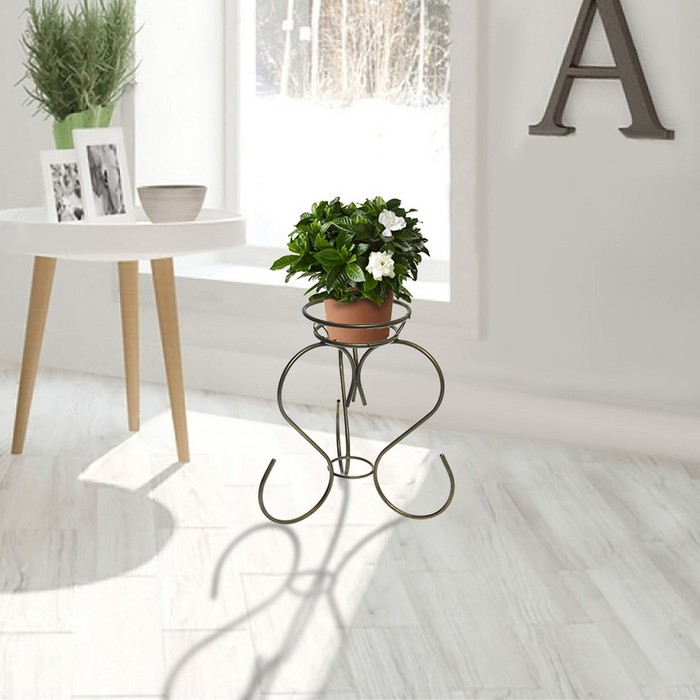 Подставка для цветов d=22 см "Тюльпан-1", цвет бронзовый антик