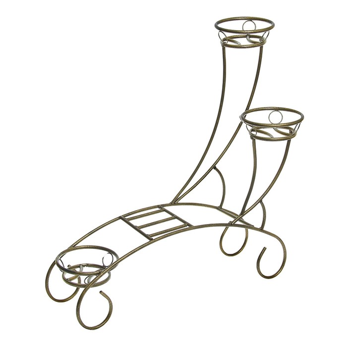 Подставка для цветов d=18 см "Конек-3", цвет бронзовый антик