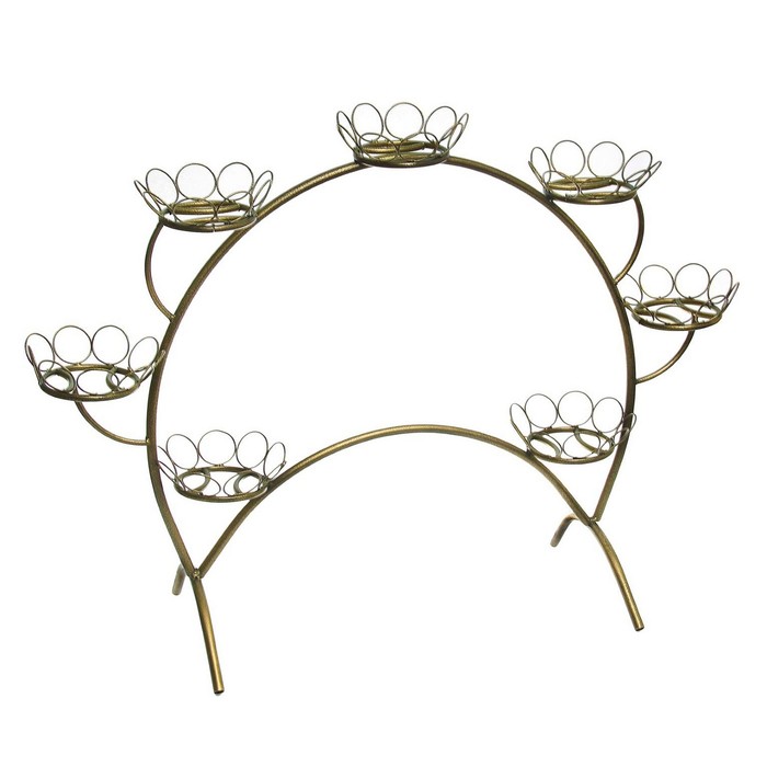 Подставка для цветов d=18 см "Ромашки-7", цвет бронзовый антик