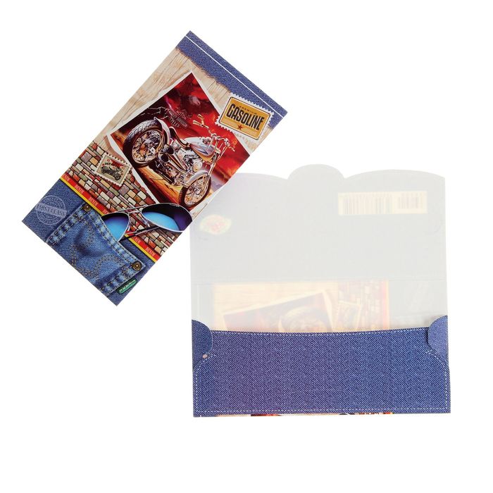 Конверт для денег "Универсальный" мотоцикл, очки