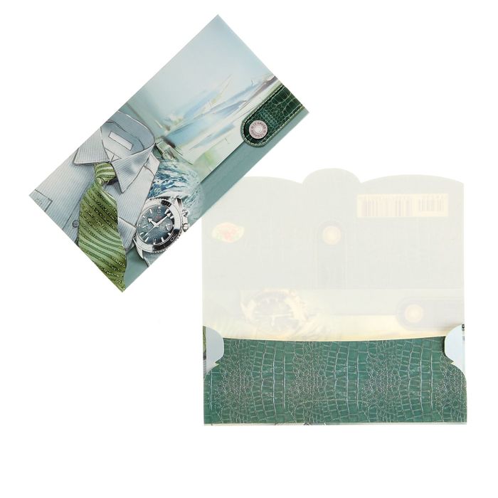 Конверт для денег "Универсальный" рубашка, галстук, часы