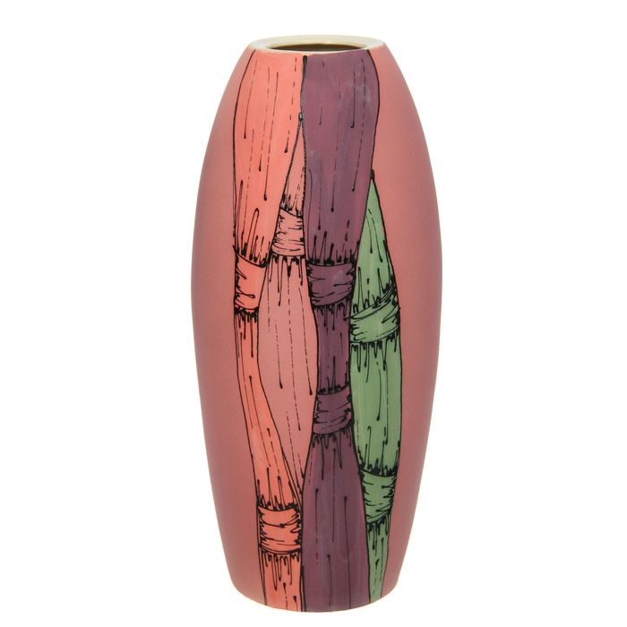 Ваза напольная "Евро" ангоб, узлы, микс