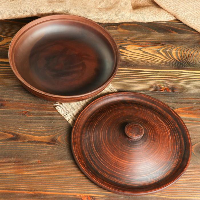 Сковорода "Этно" большая, гончарная, Трехполье, 2 л