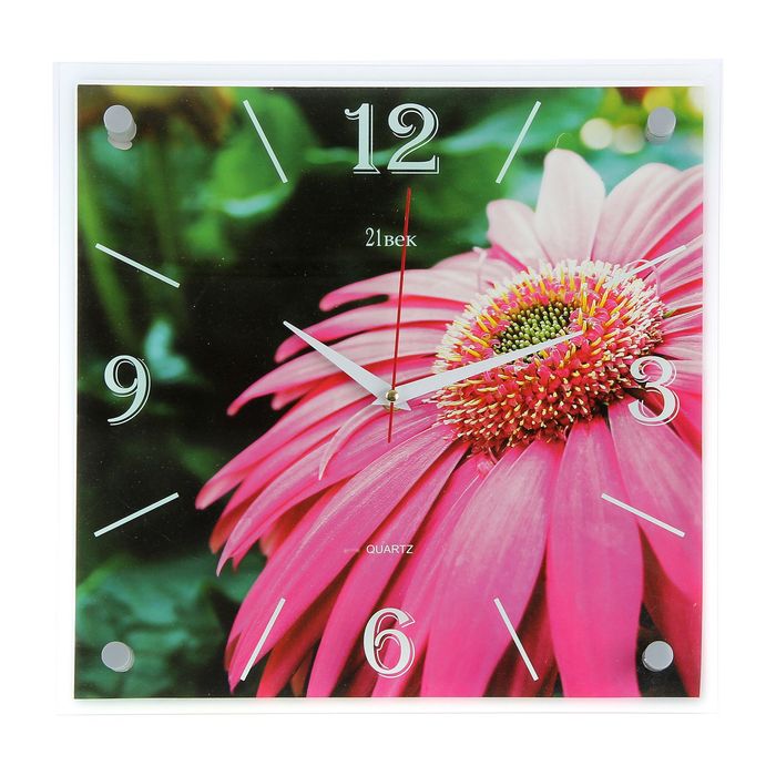 Часы настенные квадратные "Гербера", 35х35 см