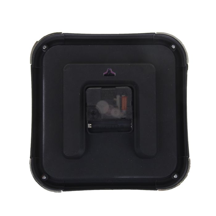 Часы настенные квадратные Flat, 19,5 × 19,5 см, рама белая, углы хром