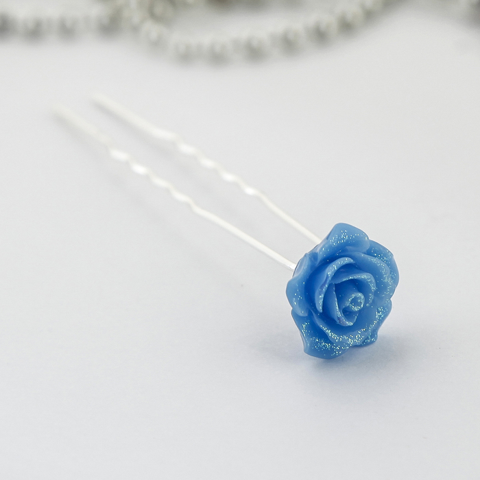 Шпилька для волос "Мерцающая роза" микс