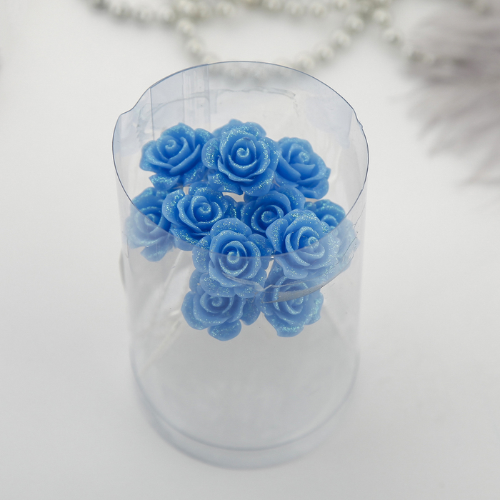 Шпилька для волос "Мерцающая роза" микс