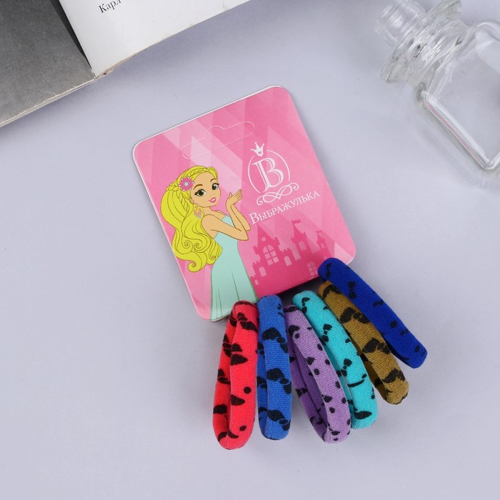 Резинки для волос "Спорт" (набор 6 шт.), бантик