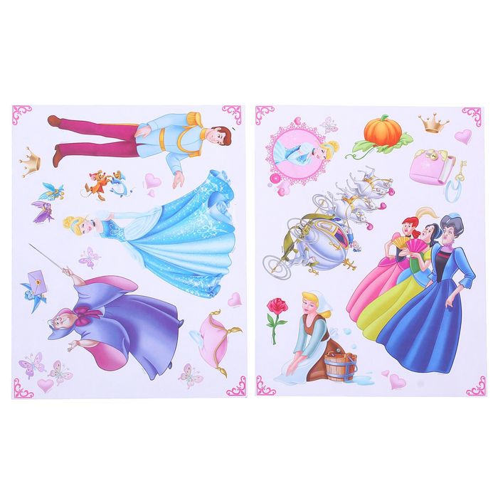 Книжка с наклейками "Золушка" , Принцессы: Золушка, 21х29 см