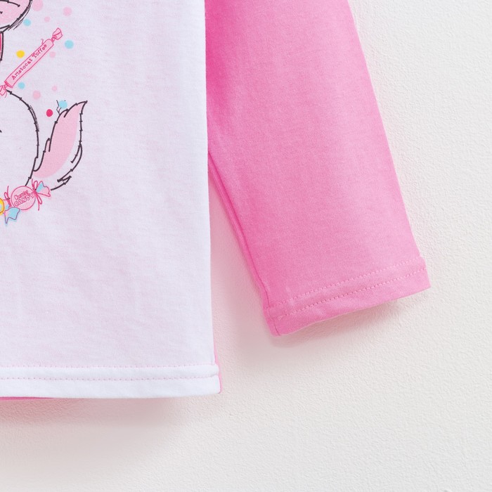 Футболка с длинным рукавом для девочек "Любимая доченька", Кошечка Мари, рост 98-104 (60) см, 3 года, 100% хлопок