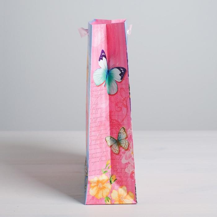 Пакет ламинированный вертикальный «От всего сердца», ML 23 × 27 × 8 см