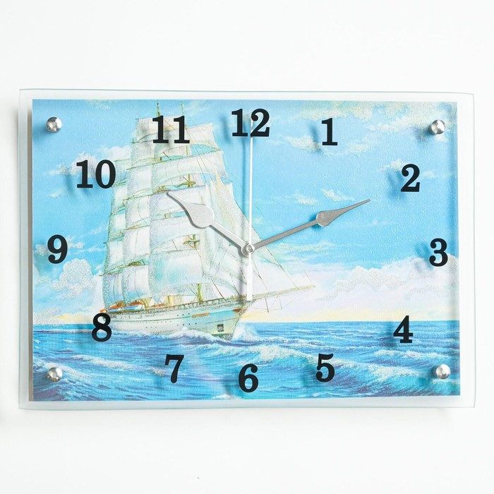 Часы настенные, серия: Море, Корабль, 25х35 см часы настенные море ракушка 20х26 см