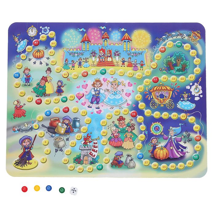 Настольная игра "Золушка. Кот в сапогах", 2 в 1