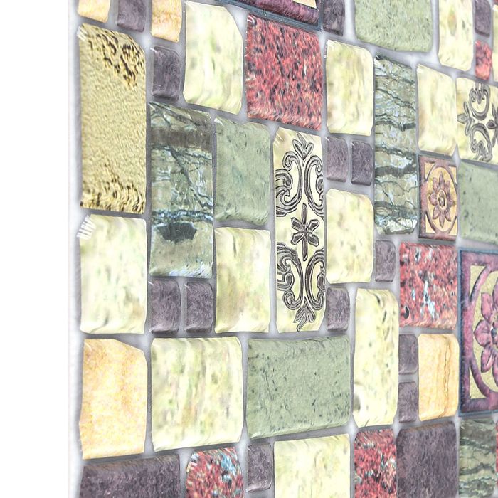 Панель ПВХ Мозаика «Травертин лайм» 955*488