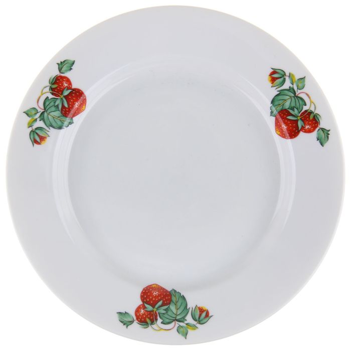 Тарелка мелкая 20 см "Цветущая земляника"