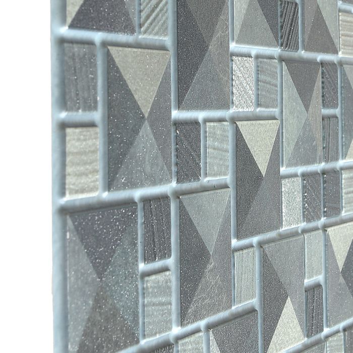 Панель ПВХ Мозаика «Сахара серебро» 955*488