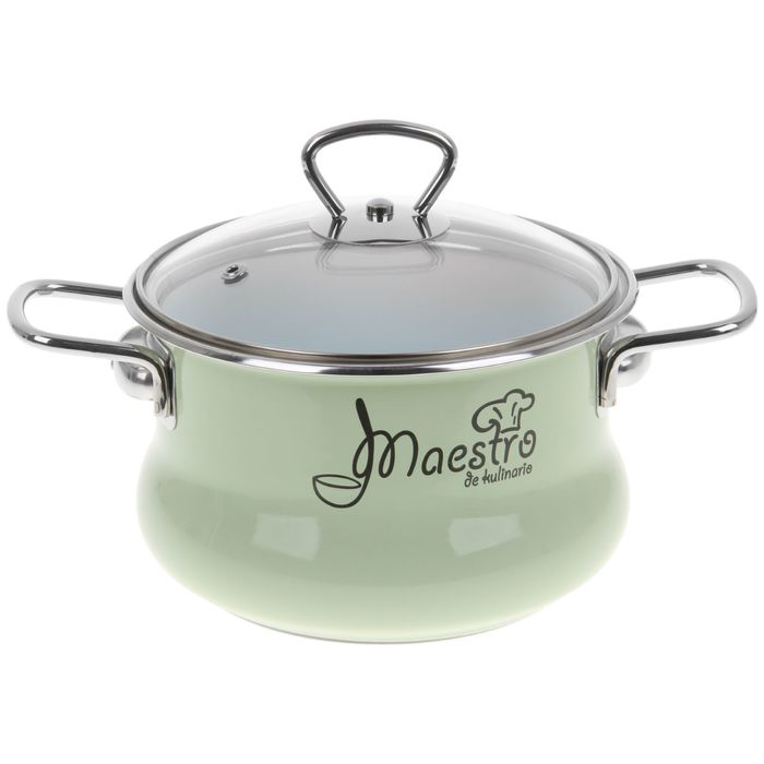 Кастрюля 2 л Maestro, форма Top, цвет салатовый