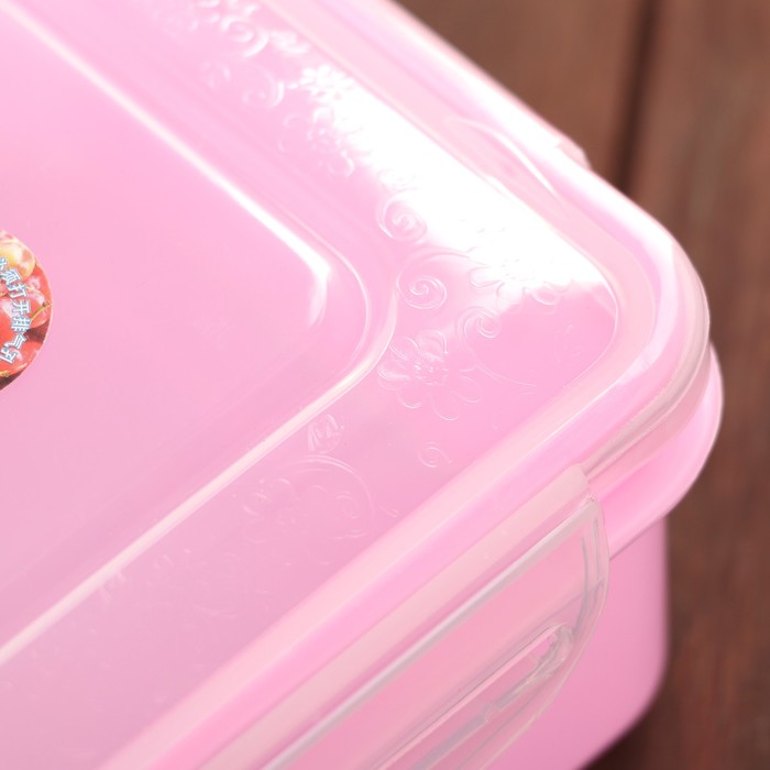 Контейнер пищевой 17,5х12,5х6,5 см "Фреш", 400 мл, цвета МИКС