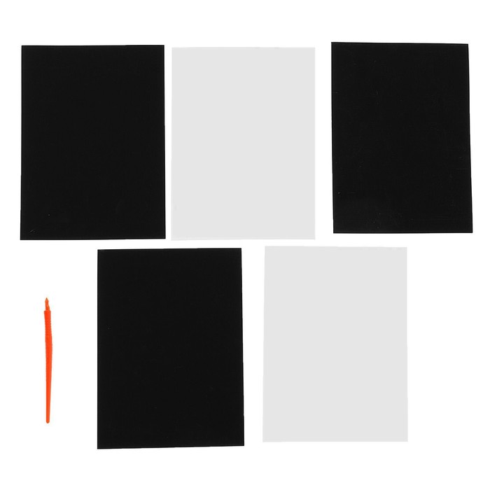 3 гравюры и 2 трафарета "Космос" А4 с цветным основанием